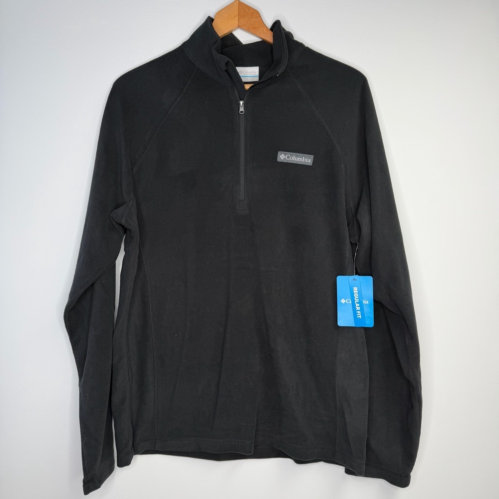 Columbia Men’s Black Fleece Half-Zip Pullover Life Pointe‎ Size Medium NWT